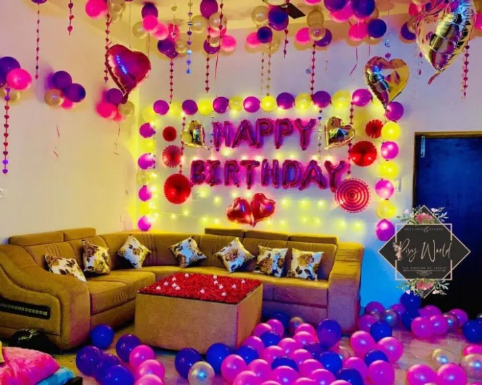 How to decorate party room with balloons