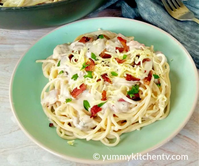 Carbonara creamy easy filipino style recipe sauce pasta menu recipes