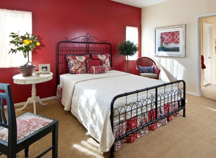 Bedroom red walls ideas color wall women white romantic pretty colors classy look pink combination decorate shade bedding cute