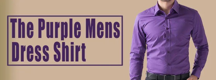 Purple dress shirt for mens