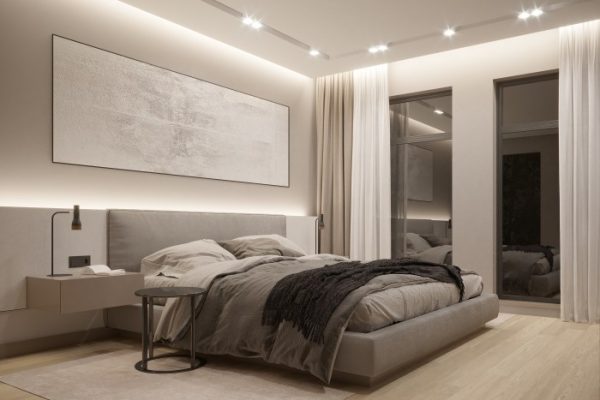 Desain interior kamar tidur minimalis modern