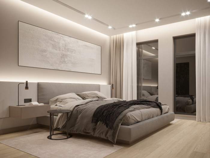 Desain interior kamar tidur minimalis modern