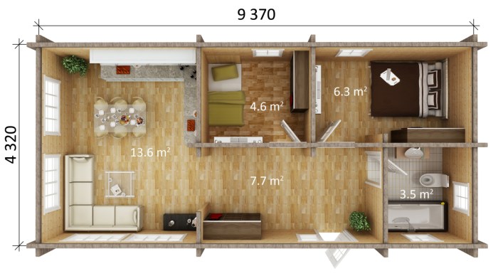 Desain interior rumah type 36 1 lantai