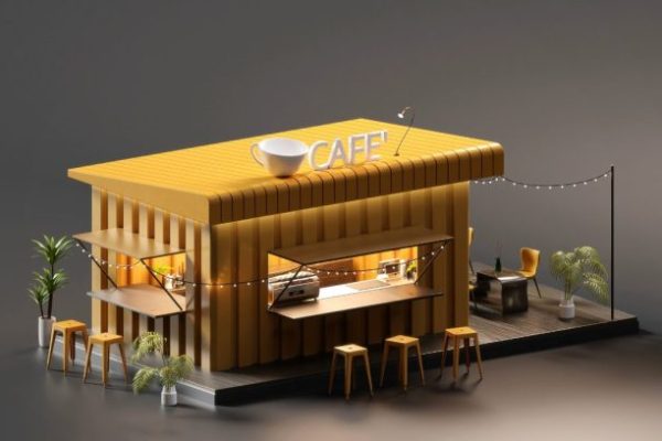 Desain interior cafe mini