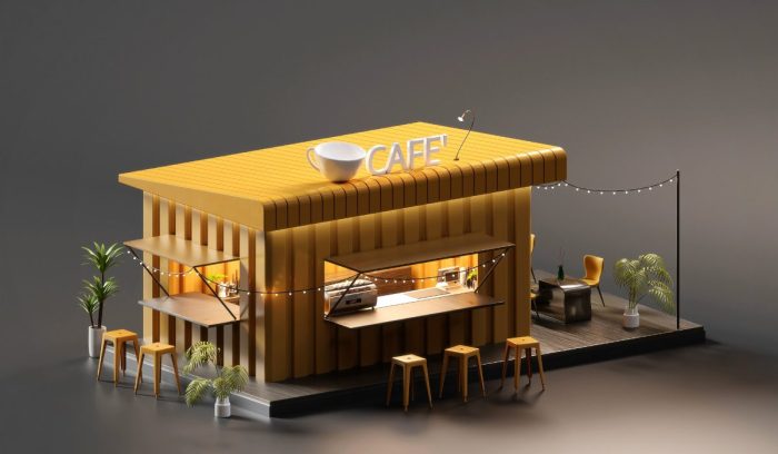 Desain interior cafe mini