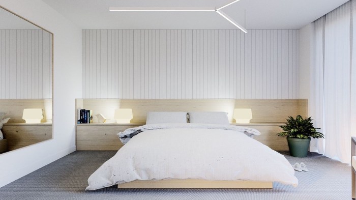 Desain interior kamar tidur minimalis modern